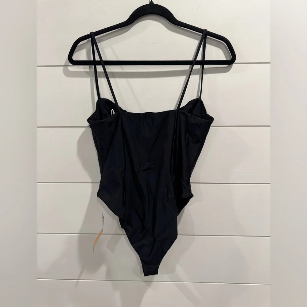 NWT Reformation black Pamplemousse bustier one piece swimsuit